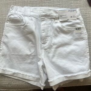 Arizona Jean Company Cream Denim Shorts